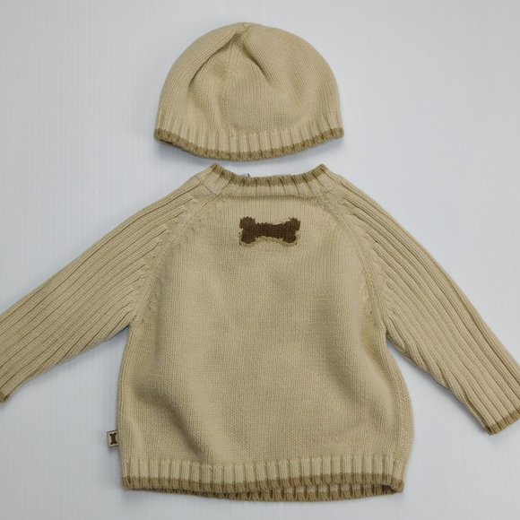 Harry & Me Boys 12 months beagle Dog Sweater & Hat Set - Picture 8 of 9